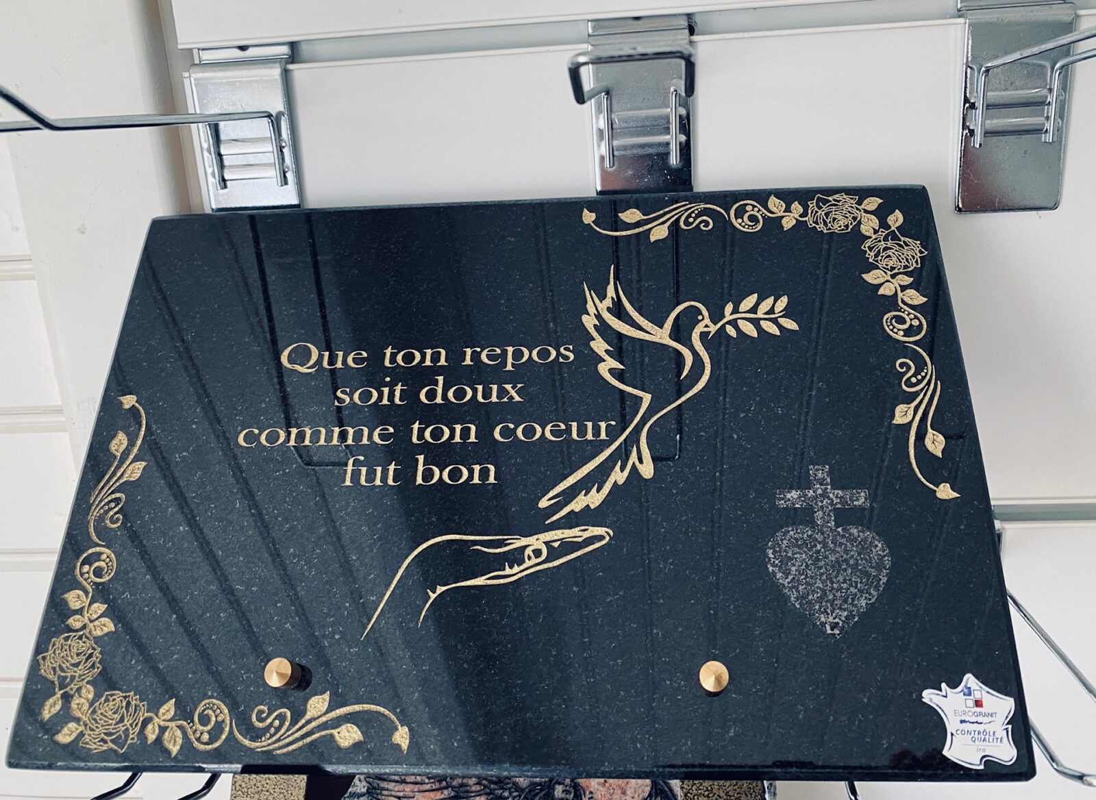 Plaque funéraire personnalisée